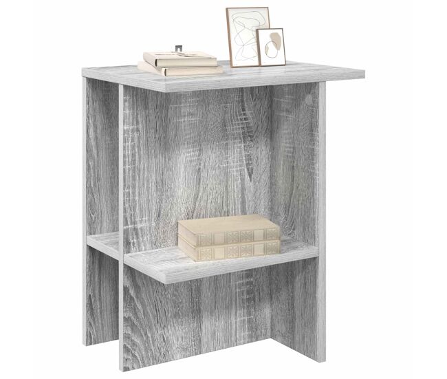 Mesa de café - mesa de centro - mesa baja gris sonoma 40 x 30 x 49 cm madera de ingeniería