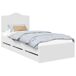 Estructura de cama individual para adultos Estructura de cama individual para adultos Blanco