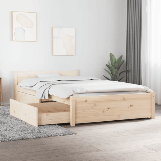 Estrutura de cama de solteiro para adultos com gavetas 90x200 cm