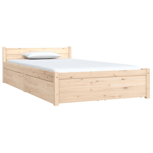 Estrutura de cama de solteiro para adultos com gavetas 90x200 cm