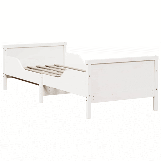 Estrutura de cama de solteiro para adultos - Branco 80 x 200 cm Madeira processada