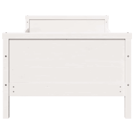 Estrutura de cama de solteiro para adultos - Branco 80 x 200 cm Madeira processada