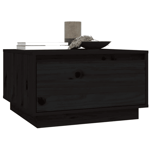 Mesa de Centro, Mesa baixa, 55x56x32 cm pinho maciço preto