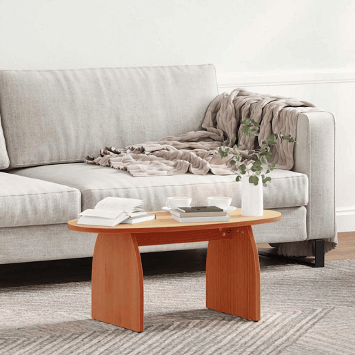 Mesa de Centro, Mesa baixa, Marrom Cera 80 x 40 x 35 cm