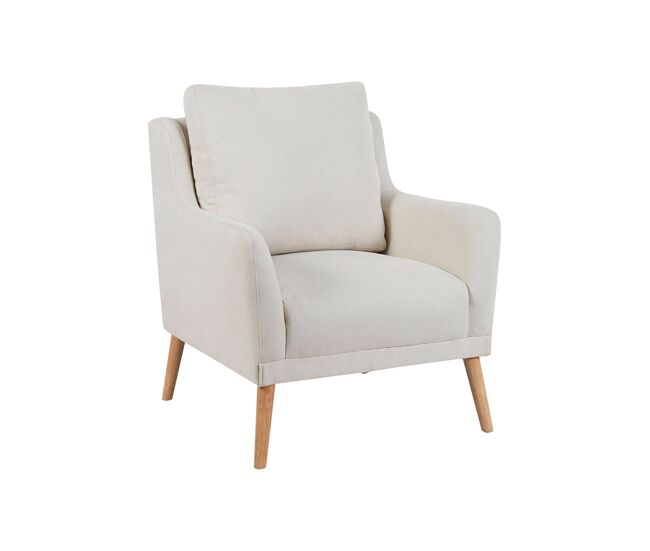 Sillón tapizado en tela allison beige para hogar moderno mueble de almacenaje - homekit
