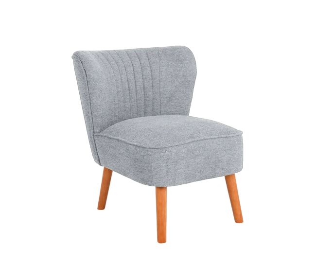 Sillón tapizado en tela eve gris para hogar moderno mueble de almacenaje - homekit