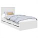 Estructura de cama individual para adultos Estructura de cama individual para adultos Blanco