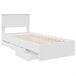 Estructura de cama individual para adultos Estructura de cama individual para adultos Blanco