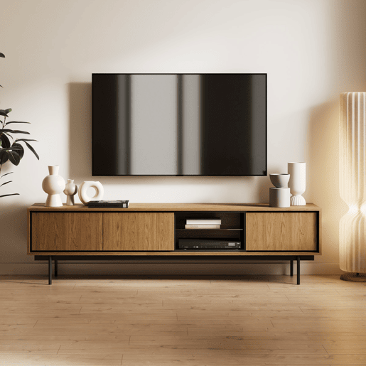 Móvel de TV 3 portas 200 cm Vidia Madeira