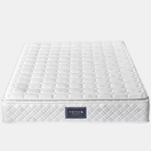 Cama hidráulica 160x200cm - Estrutura em madeira e metal, estofada em linho - Cinza