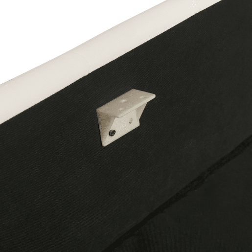 Cama contentora 140x200 cm em pele sintética - com cabeceira regulável - Branco