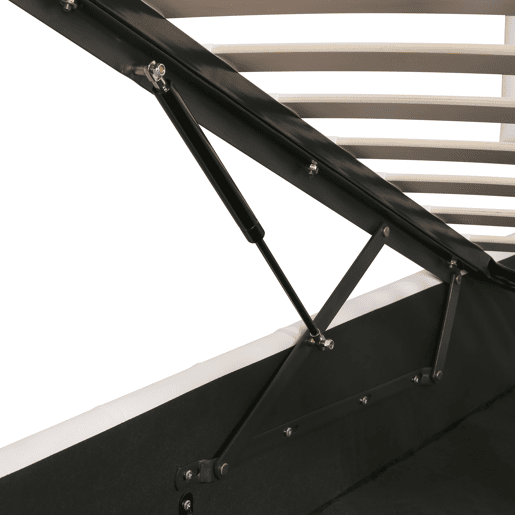 Cama contentora 140x200 cm em pele sintética - com cabeceira regulável - Branco