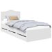 Estructura de cama individual para adultos Estructura de cama individual para adultos Blanco
