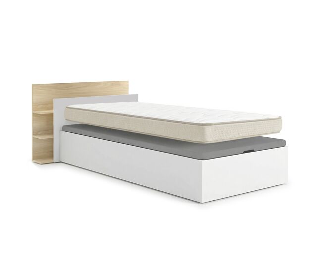 Pack ahorro juvenil canapé con cabecero tori y colchón viscoelástico nova 90 x 190 cm