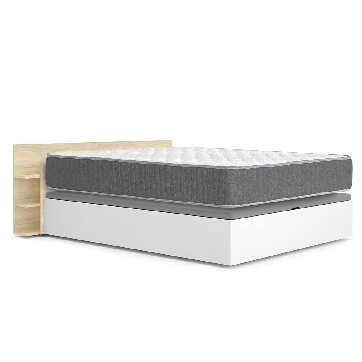 Pack Canapé Cabecero Tori, Colchón viscoelástico de Muelles Aurea