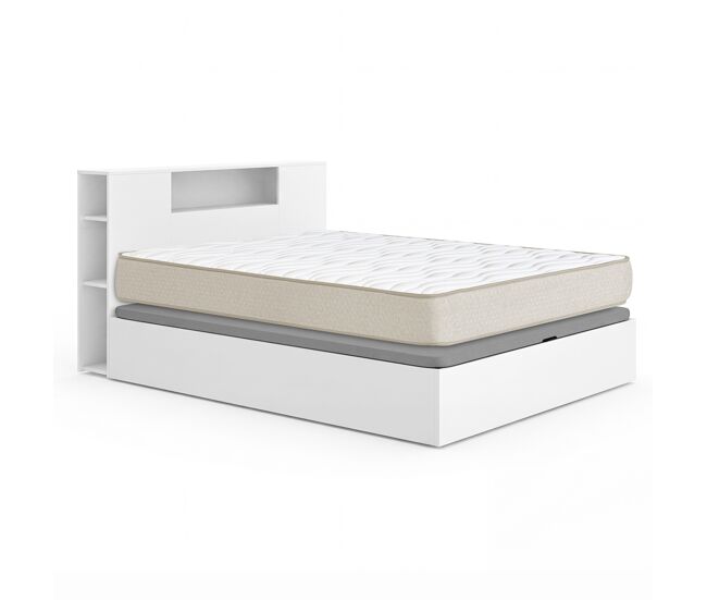 Pack ahorro matrimonio canapé con cabecero ten y colchón viscoelástico nova plus 150 x 190 cm