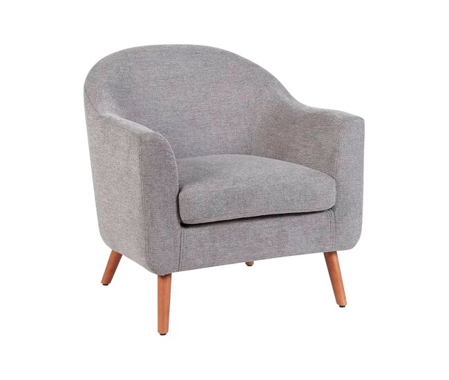 Sillón tapizado en tela nelda claro gris para hogar moderno mueble de almacenaje - homekit
