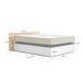 Pack Canapé Cabecero Tori, Colchón viscoelástico Nova Plus Pack Canapé Cabecero Tori, Colchón viscoelástico Nova Plus Blanco