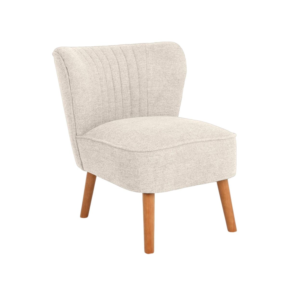 Sillón tapizado en tela eve beige para hogar moderno mueble de almacenaje - homekit