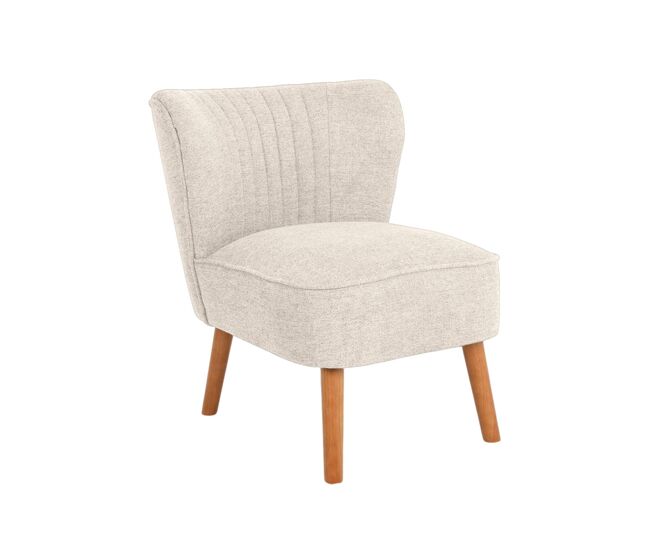 Sillón tapizado en tela eve beige para hogar moderno mueble de almacenaje - homekit