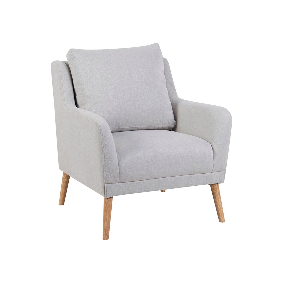 Sillón tapizado en tela allison gris para hogar moderno mueble de almacenaje - homekit