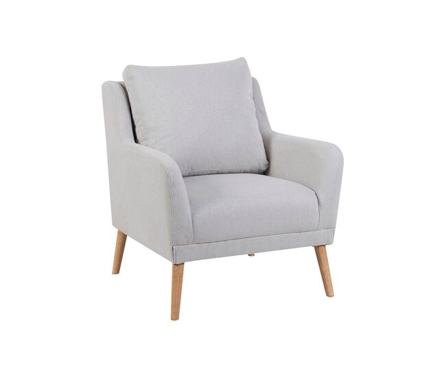 Sillón tapizado en tela allison gris para hogar moderno mueble de almacenaje - homekit