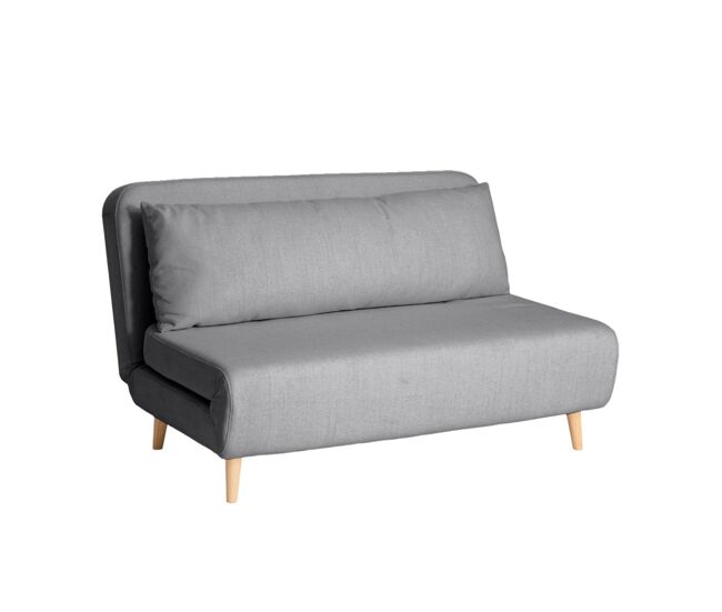 Sofá cama de 2 plazas leann gris para hogar moderno mueble de almacenaje - homekit