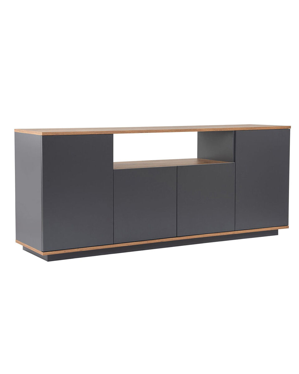 Aparador Melanie 4 puertas Mueble de Salón Estilo Nórdico  - Homekit 180 Grafito
