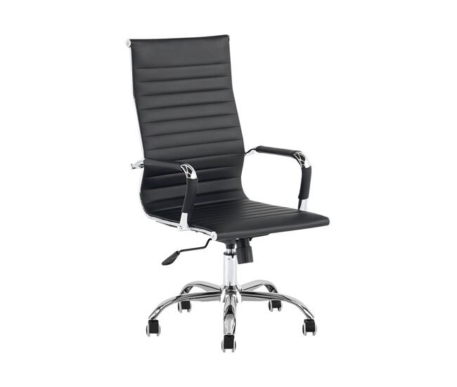 Silla de escritorio shelley negro para hogar moderno mueble de almacenaje - homekit