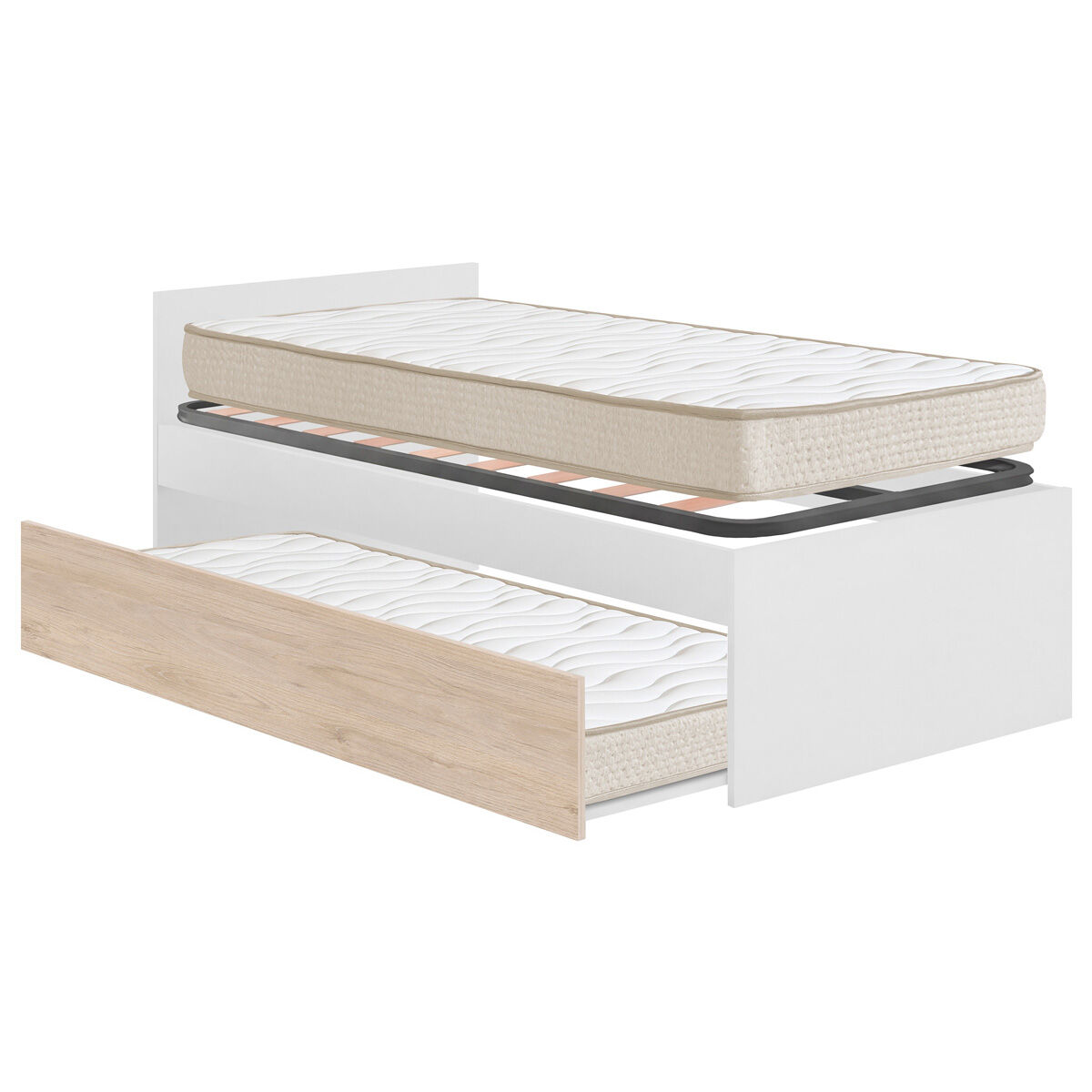 Pack Cama nido,Cabecero Top,1 Somier,2 Colchónes Nova - Homekit
