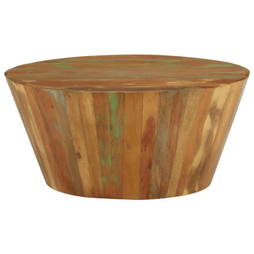 Mesa de Centro, Mesa baixa, Ø65x31 cm madeira recuperada maciça