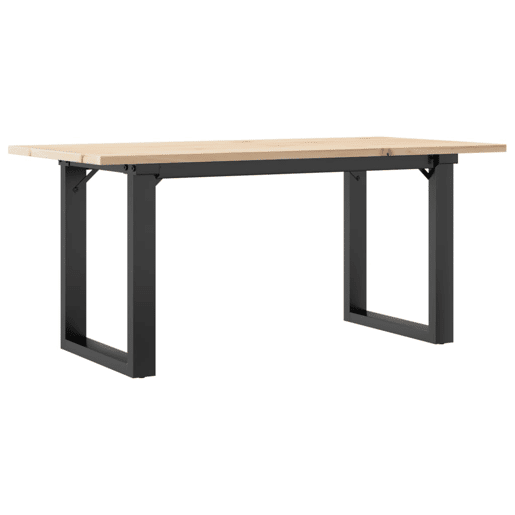 Mesa de Centro, Mesa baixa, estrutura em O 100x50x45cm pinho e aço