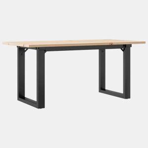 Mesa de Centro, Mesa baixa, estrutura em O 100x50x45cm pinho e aço