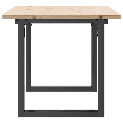 Mesa de Centro, Mesa baixa, estrutura em O 100x50x45cm pinho e aço