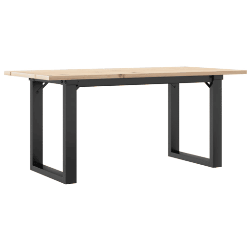 Mesa de Centro, Mesa baixa, estrutura em O 100x50x45cm pinho e aço