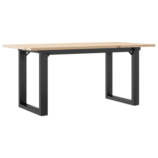 Mesa de Centro, Mesa baixa, estrutura em O 90x40x45 cm pinho e aço