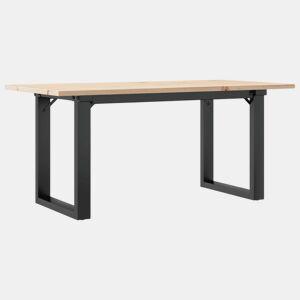 Mesa de Centro, Mesa baixa, estrutura em O 90x40x45 cm pinho e aço