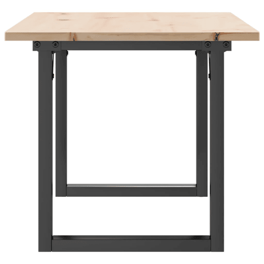 Mesa de Centro, Mesa baixa, estrutura em O 90x40x45 cm pinho e aço