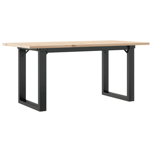 Mesa de Centro, Mesa baixa, estrutura em O 90x40x45 cm pinho e aço