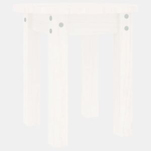 Mesa de Centro, Mesa baixa, Ø 35x35 cm madeira de pinho maciça branco