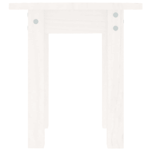 Mesa de Centro, Mesa baixa, Ø 35x35 cm madeira de pinho maciça branco
