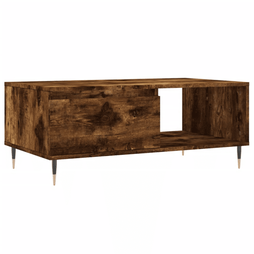 Mesa de Centro, Mesa baixa, 90x50x36,5 cm derivados madeira carvalho fumado