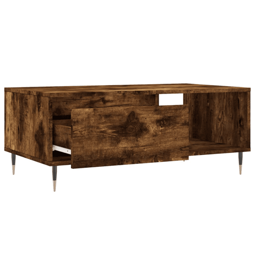 Mesa de Centro, Mesa baixa, 90x50x36,5 cm derivados madeira carvalho fumado