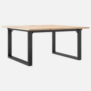Mesa de Centro, Mesa baixa, estrutura em O 80x80x45 cm pinho e aço