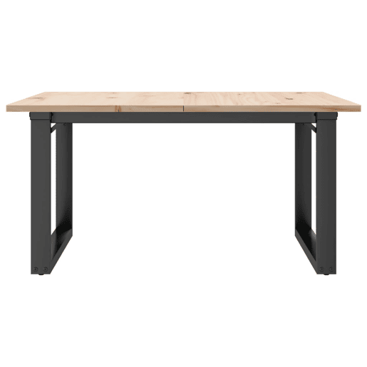 Mesa de Centro, Mesa baixa, estrutura em O 80x80x45 cm pinho e aço