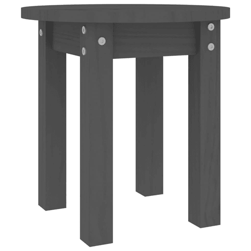 Mesa de Centro, Mesa baixa, Ø 35x35 cm madeira de pinho maciça cinzento