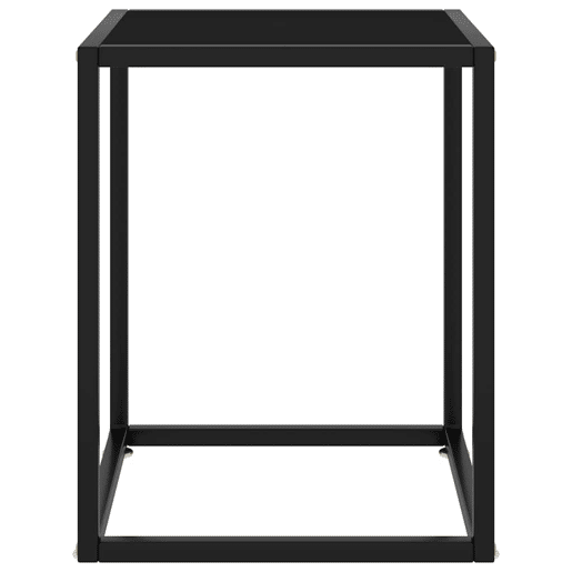 Mesa de Centro, Mesa baixa, 40x40x50 cm preto com vidro preto