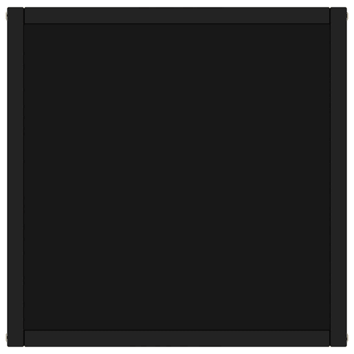 Mesa de Centro, Mesa baixa, 40x40x50 cm preto com vidro preto