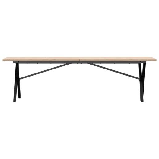 Mesa de Centro, Mesa baixa, estrutura em X 160x40x45cm pinho e aço