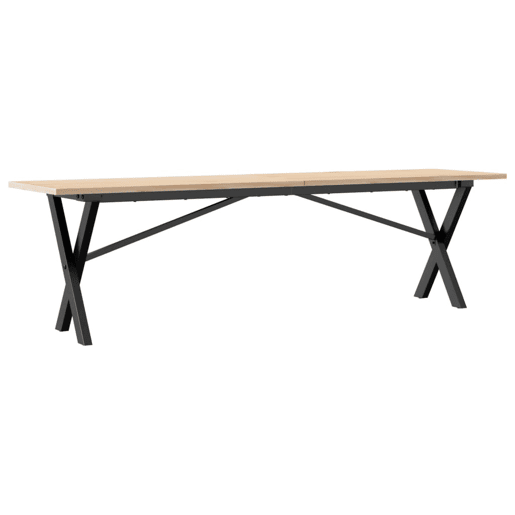 Mesa de Centro, Mesa baixa, estrutura em X 160x40x45cm pinho e aço